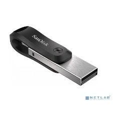 Флешка USB SanDisk IX60N iXpand Go (SDIX60N-064G-GN6NN), 64Gb, USB 3.0/Lightning, R/W 150/70, черный/серебристый