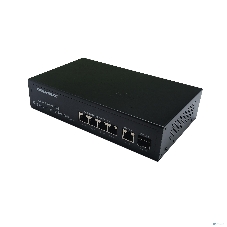 Коммутатор неуправляемый NEOMAX NMS-106PoE-1000-S, 6 портов 1000 Mbps, 4xPoE + 1xSFP, металл