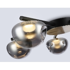 Светильник Ambrella light LH12009/5 BK/GD/SM черный/золото/дымчатый 30W 3000K D790*180