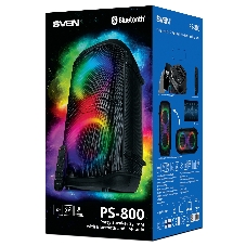 Колонка портативная SVEN PS-800 черный 100W 2.0 BT 10м 4400mAh