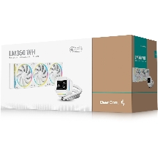 Система жидкостного охлаждения Deepcool LM360 WH ARGb Soc-AM5/AM4/1200/1700/1851 белый 4-pin 19-36dB Al LCD 250W 1729gr Ret (R-LM360-WHDMMC-1)