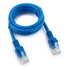 Патч-корд UTP Cablexpert cat.5e, 1м, литой, многожильный, синий