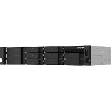 Сетевое хранилище SMB QNAP TS-873AeU-4G NAS 8x3.5/2.5 SATA/SSD trays, 2 x M2 PCIe, 2x 2.5 GbE, 2U rackmount, 1 PSU. AMD Ryzen V1500B 4-core/8-thread 2.2 GHz processor, 4 Gb DDR4 RAM (1*4 Gb) up to 64Gb (2*32 Gb). W/o rail kit RAIL-B02