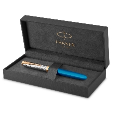 Ручка перьевая Parker 51 Premium (CW2169078) Turquoise GT, F, сталь нержавеющая, подарочная коробка