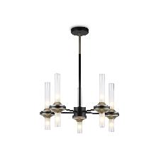 Люстра Ambrella light LH55351/10 BK/CGD/CL черный/золото/прозрачный G9/10 max 30W D550*690