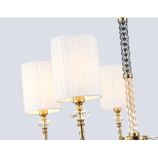 Люстра Ambrella light LH71500/5 BS/FR латунь/белый матовый E14*5 max 40W D680*640