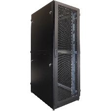Шкаф телекоммуникационный напольный 42U (800 × 1000) дверь перф, задние двойные перф. черный