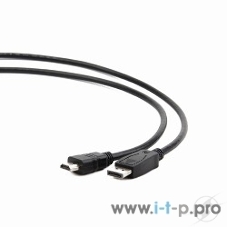 Кабель DisplayPort-HDMI Gembird/Cablexpert 1м, 20M/19M, черный, экран, пакет