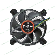 Кулер для процессора ExeGate EE97379 черный, 92 мм, алюминий, 2400 об/мин, 23 дБ, 4 pin, 65 Вт, 60 мм