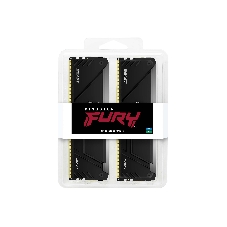 Оперативная память Kingston Fury Beast, DDR4, 64GB (2x32GB), 3200MHz, CL16, DIMM, с радиатором, RGB, черный