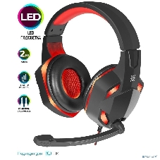 Гарнитура Defender WARHEAD G-370 черный/красный