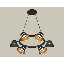Светильник Ambrella light XB9193101/6 SBK/PYG/CL черный песок/золото желтое полированное/прозрачный GX53 (C9193, N8145)