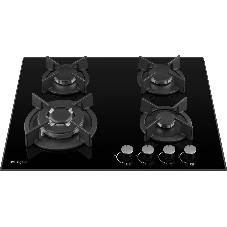 Газовая варочная поверхность Weissgauff HG 640 BGh, 4 конфорки, закаленное стекло, 8000 Вт