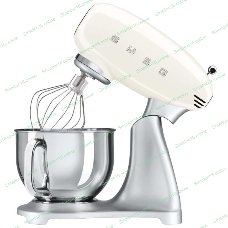 Миксеры SMEG SMF02CREU Планетарный миксер, материал корпуса: литой алюминий, материал шестеренок: закаленная сталь, материал чаши: полированная нержавеющая сталь, кремовый