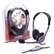 Гарнитура Genius HS-04S Two jack фиолетовый, проводная, 3.5 мм