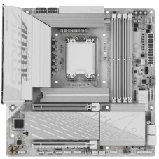 Материнская плата Gigabyte B860M AORUS ELITE WIFI6E ICE, LGA1851, Intel B860, 4xDDR5, 4xSATA, 3xM.2, 1xPCIe 5.0 x16, 1xPCIe 4.0 x4, 1xDP, 2xHDMI, 1x2.5Gb LAN, Wi-Fi 6E, Bluetooth 5.3, 2xUSB-A 10Gbps (Gen2), 4xUSB-A 5Gbps, 4xUSB-A 2.0, 1xUSB-C 20Gbps (USB4), 2x3.5 мм, 7.1, mATX