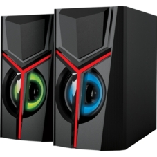 Акустическая система 2.0 Qumo TRON AS007, 10 ВТ, объемное звучание, RGb подсветка, USB/Jack 3,5мм