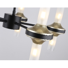 Люстра Ambrella light LH55351/10 BK/CGD/CL черный/золото/прозрачный G9/10 max 30W D550*690