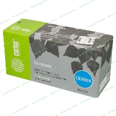 Картридж лазерный Cactus CS-CE260X черный (17000 стр.) для HP LJ CP4025/CP4525