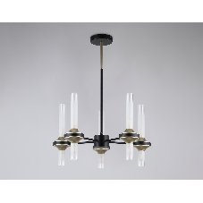 Люстра Ambrella light LH55351/10 BK/CGD/CL черный/золото/прозрачный G9/10 max 30W D550*690