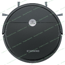 Робот-пылесос Starwind SRV5550 черный, 15 Вт, 2000 мА·ч Li-Ion, уборка влажная/сухая, пылесборник контейнер 0.3 л
