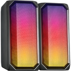 Акустическая система RGb 2.0 + Bluetooth, Qumo Charisma (ВТ 0054), 15ВТ, объемное звучание, отключаемая многорежимная RGb подсветка, USB+Jack 3,5мм
