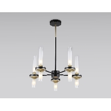 Люстра Ambrella light LH55351/10 BK/CGD/CL черный/золото/прозрачный G9/10 max 30W D550*690