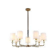 Люстра Ambrella light LH71503/7 BS/FR латунь/белый матовый E14*7 max 40W D840*640