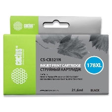 Картридж струйный Cactus CS-CB321N(CS-CB321) №178XL черный (21.6мл) для HP PS B8553/C5383/C6383/D5463