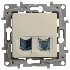 Розетка компьютерная RJ11+RJ45 к. 5 UTP, сл. кость ETIKA Розетка RJ11+RJ45 к. 5 UTP, сл. кость