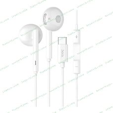 Проводные наушники Hoco L10 белый, вкладыши, микрофон на проводе