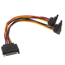 Кабель питания-разветвитель Vention SATA 15pin M/2 x SATA 15pin F угол 90 - 0.15м KDBBB