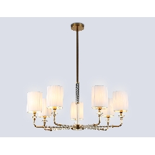 Люстра Ambrella light LH71503/7 BS/FR латунь/белый матовый E14*7 max 40W D840*640