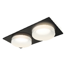 Комплект встраиваемого светильника Ambrella light XC7636044 SBK/FR черный песок/белый матовый MR16 GU5.3 (C7636, N7165)