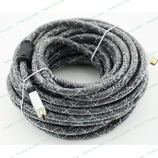 Кабель HDMI Ver.1.4 черный jack HDMI19 (m)/HDMI19 (m) 20м феррит.кольца позолоченные контакты