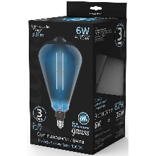 Лампа cветодиодная Gauss Filament ST164 6W 330lm 4000К Е27 gray straight LED