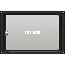 Шкаф коммутационный NTSS Lime (NTSS-WL6U5545GS-BL) настенный 6U 550x450 мм пер. дв. стекл несъемн. бок. пан. 30 кг черный 370 мм 9.6 кг 110 град. 370 мм IP20 сталь