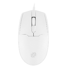 Мышь проводная Oklick 147M белый, 2000 dpi, USB, кнопки - 4