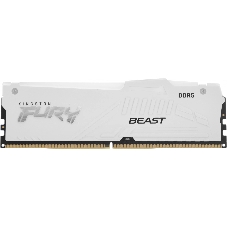 Оперативная память Kingston Fury Beast, DDR5, 32Gb (2x16Gb), 5600MHz, CL40, DIMM, с радиаторами, RGB, белый