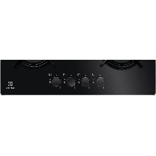 Газовая варочная поверхность Electrolux EGT6242NVK, 4 конфорки, закаленное стекло, 7700 Вт