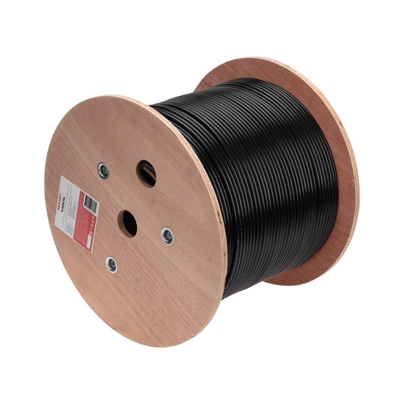 Кабель витая пара Rexant U/UTP, CAT 6, PE, 4PR, 23AWG, OUTDOOR, SOLID, черный, 305м