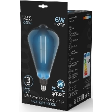 Лампа cветодиодная Gauss Filament ST164 6W 330lm 4000К Е27 gray straight LED