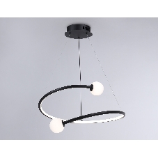 Светильник Ambrella light FL66293 BK черный 39W 3000K-6400K D500*1000 (ПДУ ИК)