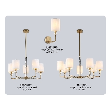Люстра Ambrella light LH71503/7 BS/FR латунь/белый матовый E14*7 max 40W D840*640