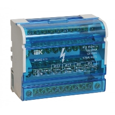 Шины на DIN-рейку в корпусе IEK YND10-4-11-125 (кросс-модуль) ШНК 4х11 3L+PEN IEK