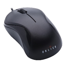 Мышь проводная Oklick 115S черный, 1200 dpi, USB, кнопки - 3