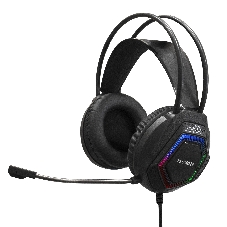 Гарнитура Exegate Cosmos HS-704GL чёрный, проводная, USB, виртуальный звук 7.1, подсветка