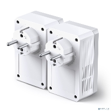 Сетевой адаптер TP-Link TL-PA4010PKIT AV600 Powerline Adapter with AC Pass Through Starter Kit, Ultra Compact Size, 500Mbps Powerline Datarate, 10/100Mbps Fast Ethernet, HomePlug AV, Green Powerline, Plug and Play