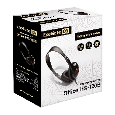 Гарнитура Exegate HS-120S чёрный, проводная, 2 x mini jack 3.5 мм, подвижный микрофон