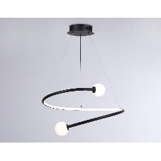 Светильник Ambrella light FL66293 BK черный 39W 3000K-6400K D500*1000 (ПДУ ИК)